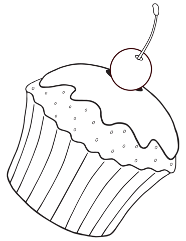 Tilted cupcake coloring book